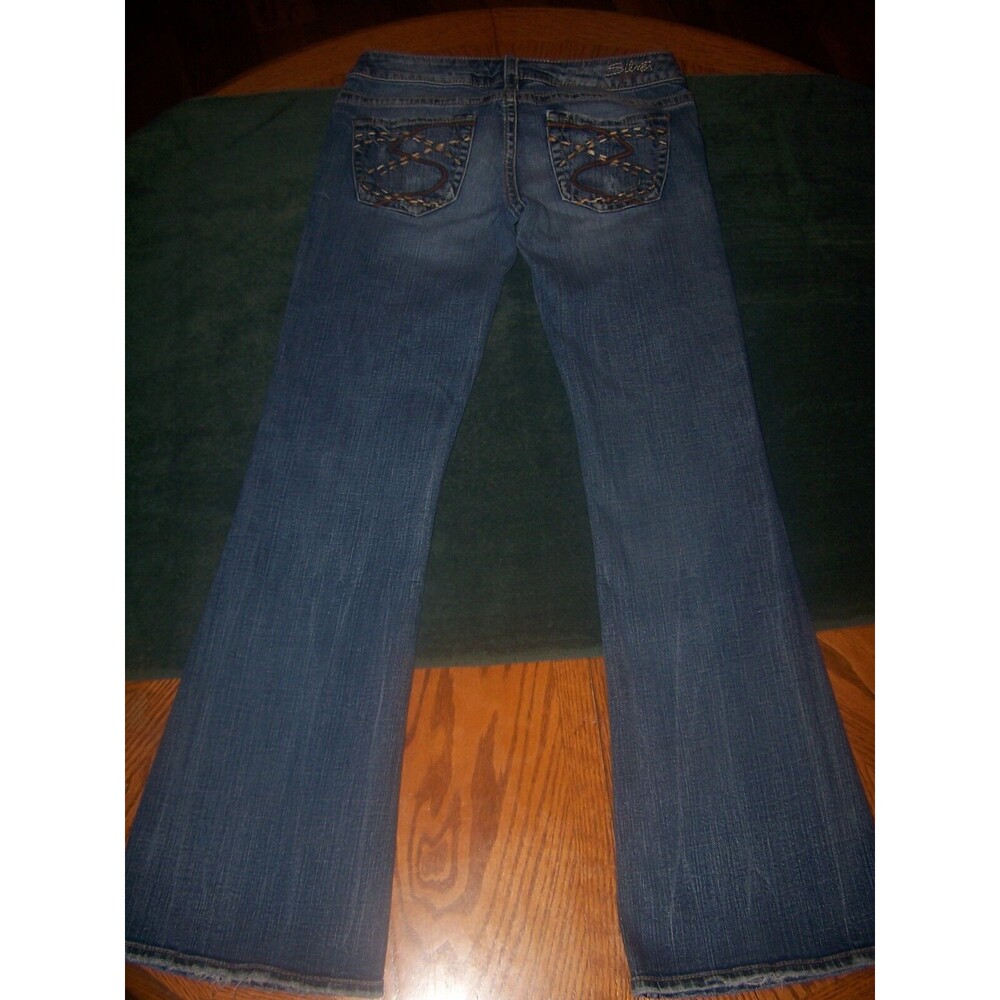 BUCKLE SILVER Frances womens STRETCH JEANS Actual 27X31 - Picture 3 of 6